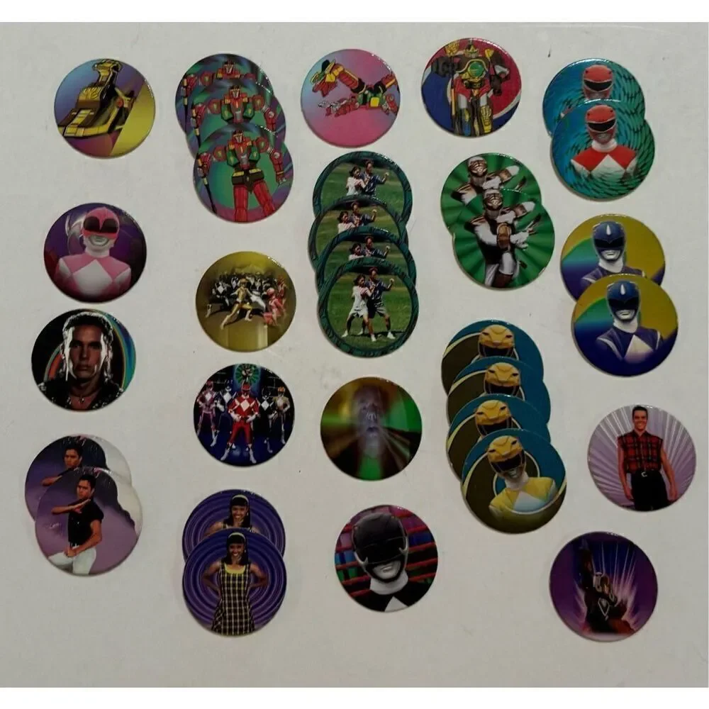 1995 SABAN Mighty Morphin Power Rangers Pogs 32 total duplicates Power Caps MMPR
